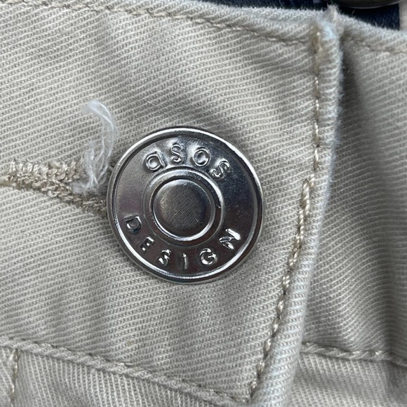 Asos Curve Shorts Womens‎ Size 22 Tan Flat Front Cuffed Plus - Picture 4 of 9